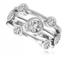 0.95ct Si/fg Round Diamond Designer Ring