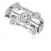 0.95ct Si/fg Round Diamond Designer Ring