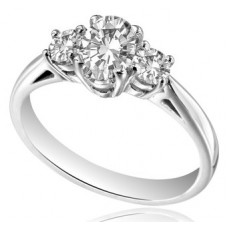 0.99ct I1/g Platinum Diamond Trilogy Ring