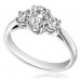 0.99ct I1/g Platinum Diamond Trilogy Ring