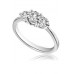 Platinum 0.65ct Vs/de Round Diamond Trilogy Ring