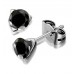 0.25ct Round Black Diamond Stud Earrings