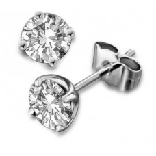 Certified 0.44ct Si1/g Round Diamond Earrings
