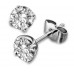 1.00ct Vs1/f Round Diamond Stud Earrings