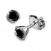 Round Black Diamond Earrings