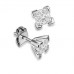 Four Corner Prong Princess Diamond Stud Earrings