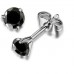 Round Black Diamond Earrings Round Black Diamond Earrings