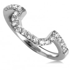 Shaped Round Diamond Wedding Ring