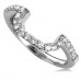 Shaped Round Diamond Wedding Ring