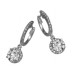 Round Diamond Single Halo Earrings