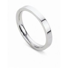 2.5mm Platinum Flat Court Wedding Ring