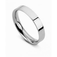 4mm, Size M, Flat Court Shape Wedding Band