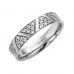 4mm Flat Court Round Diamond Wedding Band