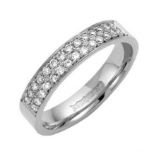Double Row 4mm Diamond Wedding Ring Double Row 4mm Diamond Wedding Ring