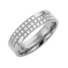 Trilpe Row 5mm Diamond Wedding Ring