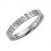 3mm Flat Court Round Diamond Wedding Band