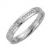 3mm Flat Court Round Diamond Wedding Band
