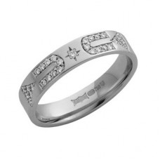 4mm Flat Court Round Diamond Wedding Band