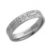 4mm Flat Court Round Diamond Wedding Band