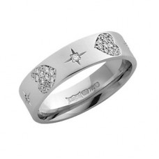 5mm Flat Court Round Diamond Wedding Band