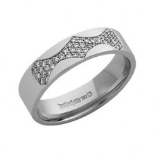 5mm Flat Court Round Diamond Wedding Band