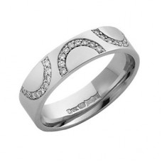 5mm Flat Court Round Diamond Wedding Band 5mm Flat Court Round Diamond Wedding Band
