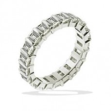 Emerald Cut Diamond Full Eternity Ring