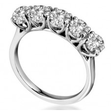 0.78ct Si1/f Round Diamond Eternity Ring