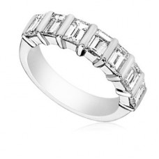 1.00ct Si/g Emerald Diamond Eternity Ring