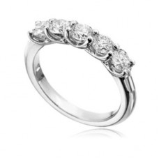 Certified 1.00ct Vvs2/e Round Diamond Eternity Ring