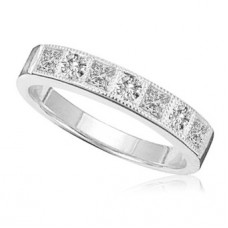 7 Stone Diamond Half Eternity Ring
