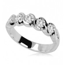 5 Stone Round Diamond Half Eternity Ring 5 Stone Round Diamond Half Eternity Ring