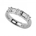 Round And Baguette Cut Diamond Set Half Eternity Ring