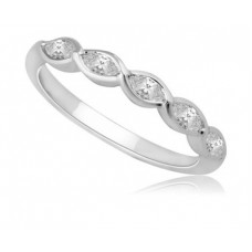 5 Stone Marquise Diamond Half Eternity Ring