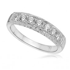 Traditional Round Diamond Half Eternity Ring