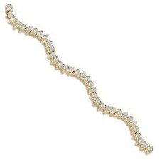 Round Diamond Wave Bracelet