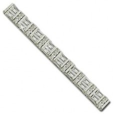 Round And Baguette Designer Bracelet
