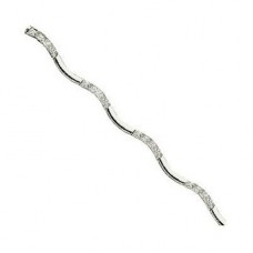 Round Diamond Wave Bracelet
