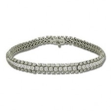 Round/princess Diamond Triple Row Designer Bracelet Round/princess Diamond Triple Row Designer Bracelet