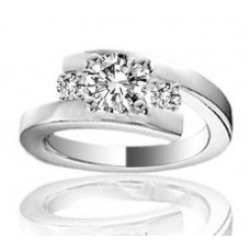 0.50ct I1/de Platinum Diamond Trilogy Ring