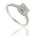 Round Diamond Cluster Shoulder Set Ring