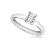 Modern Emerald Diamond Engagement Ring