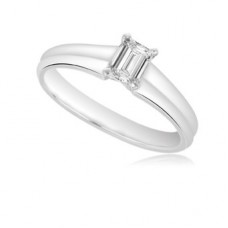 Modern Emerald Diamond Engagement Ring
