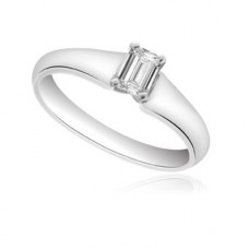 Modern Emerald Diamond Engagement Ring
