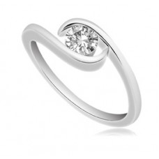 Certified 0.40ct Vs2/f Round Diamond Ring