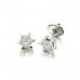 Unique 6 Claw Round Diamond Stud Earrings