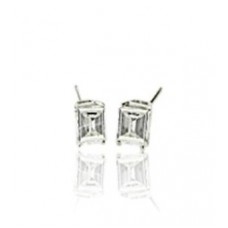 Traditional Emerald Diamond Stud Earrings