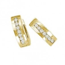 Round Diamond Drop Earrings
