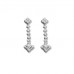 Round And Princess Cut Diamond Drop Earrings