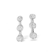 Round Diamond Drop Earrings